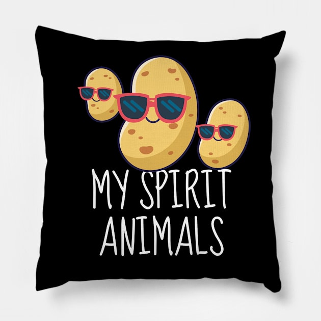 Funny Potatoes: My Spirit Animals Pillow by DesignArchitect