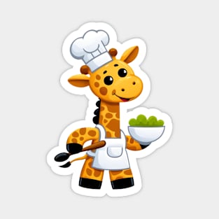 Chef Giraffe Magnet