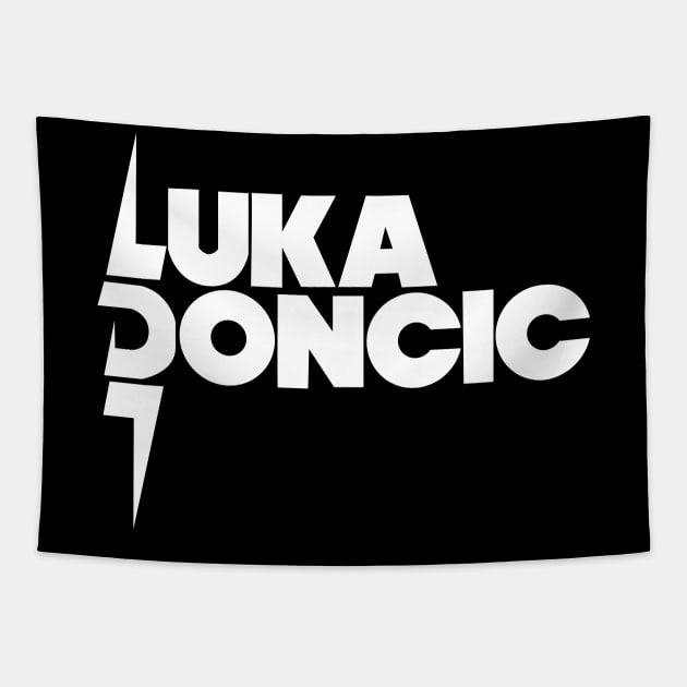 Luka Doncic Logo Tapestry by Paul Andrew