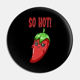 Cute Chilli Chica So Hot Funny Peppers Pin