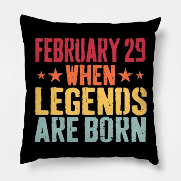 February 29 Birthday For Men & Women Cool leap year Pillow by Eduardo