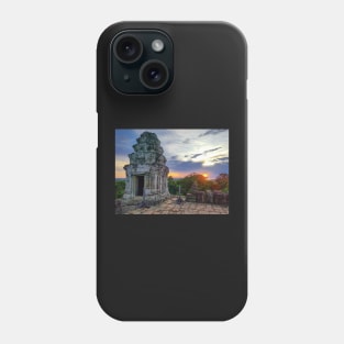 Temple Ruins at Sunset, Cambodia Phone Case