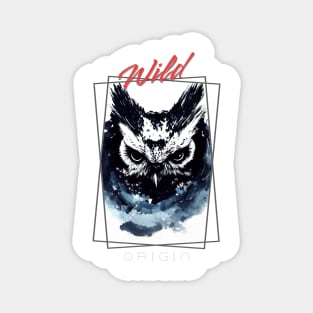 Owl Bird Wild Nature Free Spirit Art Brush Painting Magnet