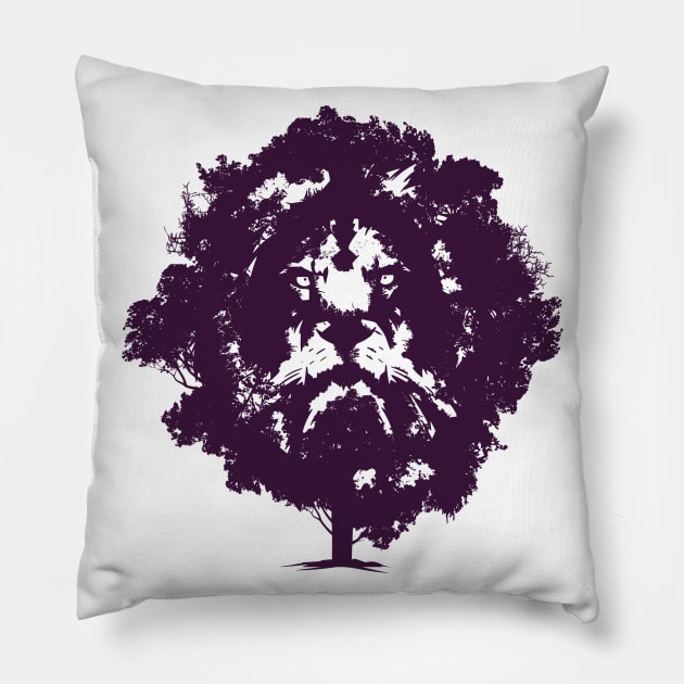 Lion Face Tree Pillow by LR_Collections