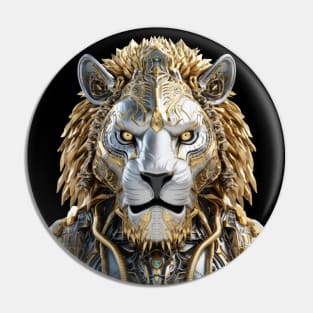 King of Cyborg - Gold and Silver Lion's Stare Pin