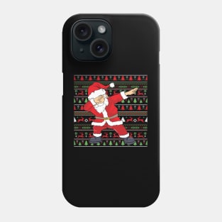 Christmas Dabbing Santa Claus ugly christmas sweater Phone Case