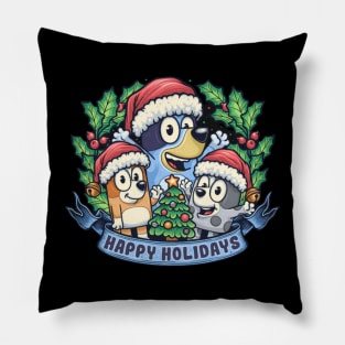 bluey cristmas Pillow