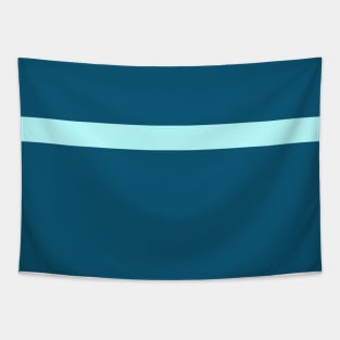 A world-class admixture of Oxford Blue, Deep Sea Blue, Sea, Pale Cyan and Champagne Pink stripes. Tapestry