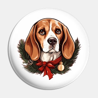 Christmas Beagle Pin