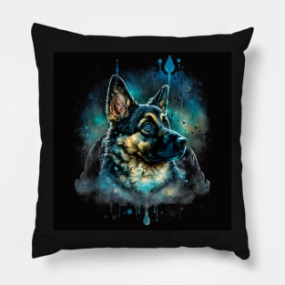 German Shepard Puppy doggy dog Sci-fi Pillow