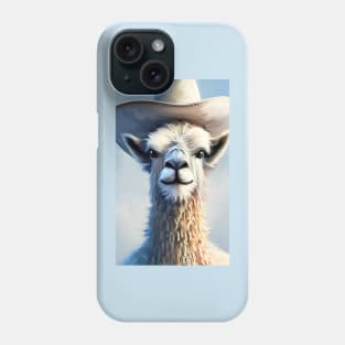 Alpaca wearing hat Phone Case