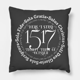 Reformation 1517 Here I Stand Pillow