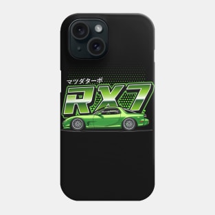 RX7 FD Retro Style (Lime Green) Phone Case