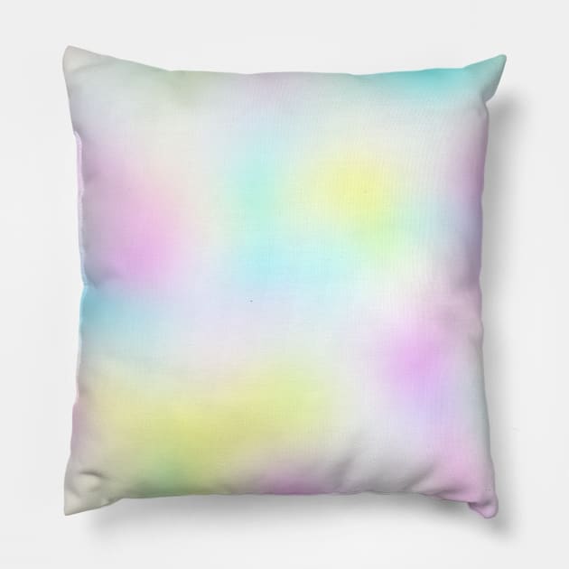 Soft White Glow Tie Dye Pillow by Outcasted