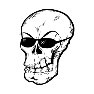 Grim Skull Wearing Sunglasses T-Shirt