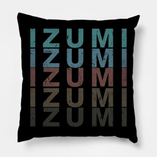 Vintage Proud Name Izumi Personalized Birthday Retro Pillow