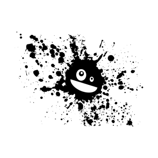 Ink Splatter Happy Face T-Shirt