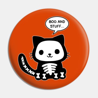 Halloween skelton cat Pin