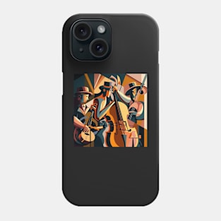 Abstract Art - men playing JAZZ Phone Case