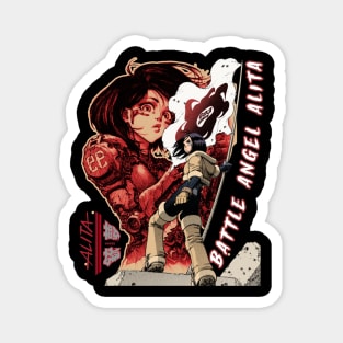 Grewishka's Wrath - Face the Adversary in Alita T-Shirt Magnet