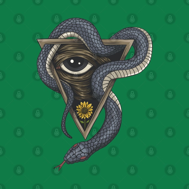 Snake One Eye Illustration by Mako Design 