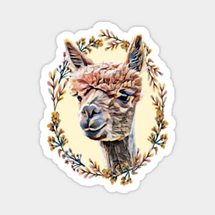 Alpaca - Floral Magnet