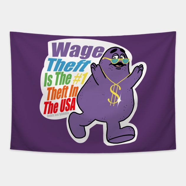 Profits are Unpaid Wages Tapestry by 86edwardlee