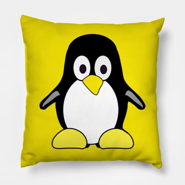 Cute Baby Penguin Pillow by JoeStylistics