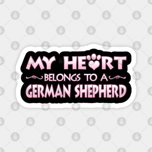 Valentine's Day Gift For German Shepherd Dog Lovers & Owners Magnet by Just Another Shirt