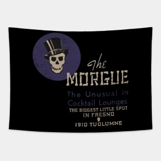 Retro Vintage the Morgue Tiki Bar Tapestry