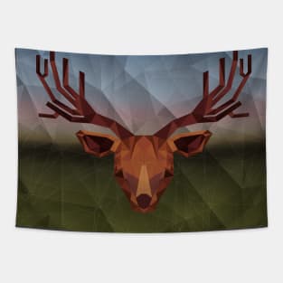 Geometric Deer Tapestry