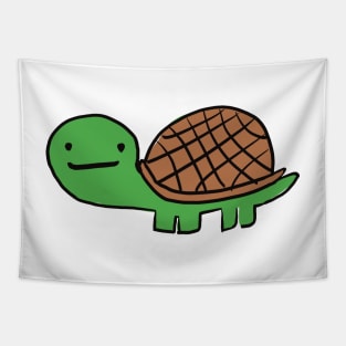 Smiling Meh Turtle Tapestry