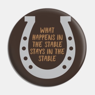 Happens In The Stable Pin