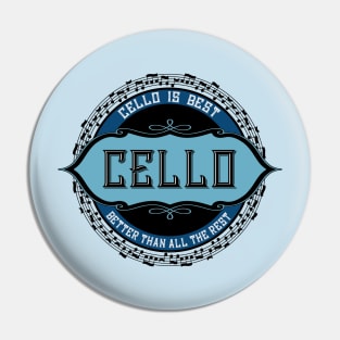 Cello Best Music Note Circle Pin