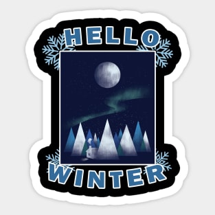 Hello Winter Stickers for Sale