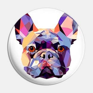 Geometric French Bulldog No. 2: Light (on a no fill background) Pin