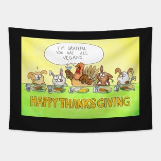 Happy Thanksgiving for Vegans Tapestry