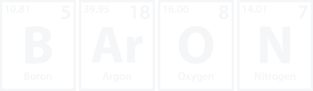 Baron (B-Ar-O-N) Periodic Elements Spelling Magnet