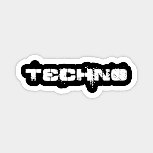 techno distorted logo Magnet