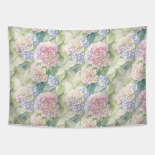 Watercolor Colorful Hydrangea Tapestry