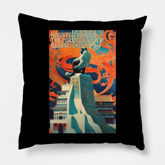 Haunted Places The Forbidden City Beijing China Pillow by DanielLiamGill