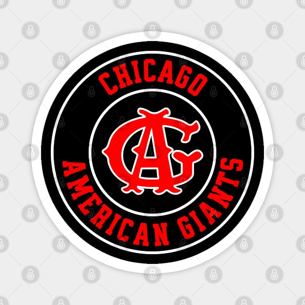 The Chicago American Giants Circle Logo Negro League Baseball Magnet by UrbanLifeApparel