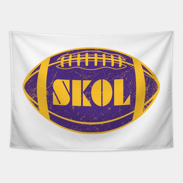 SKOL Retro Football - White Tapestry by KFig21