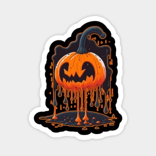 melting pumpkin Magnet