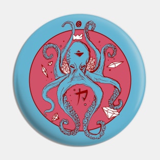 Pastel Tones Crown Octopus Pin