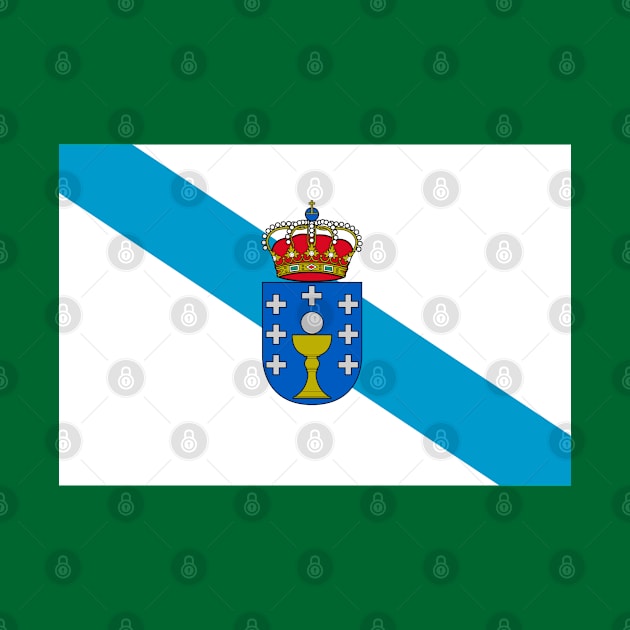 Flag of Galicia, Spain by brigadeiro