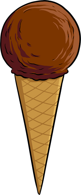 Ice Cream Cone - Chocolate Kids T-Shirt by GreggSchigiel