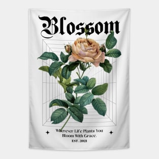 Blossom Streetwear Aesthetic - White Tapestry