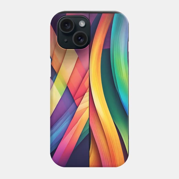 Three-dimensional colorful lines Phone Case by Studio468