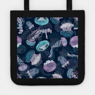 Floating Jellies Ocean Blue Tote